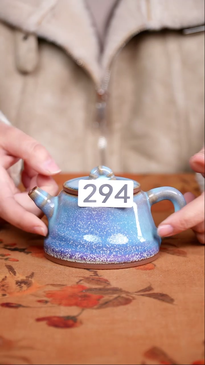 全品钧瓷茶器摆件