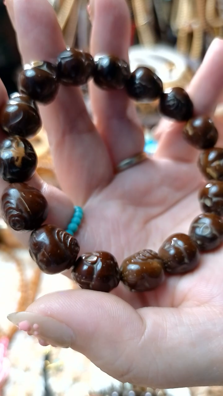 紫金鼠手串瑕疵紫金鼠数钱手串