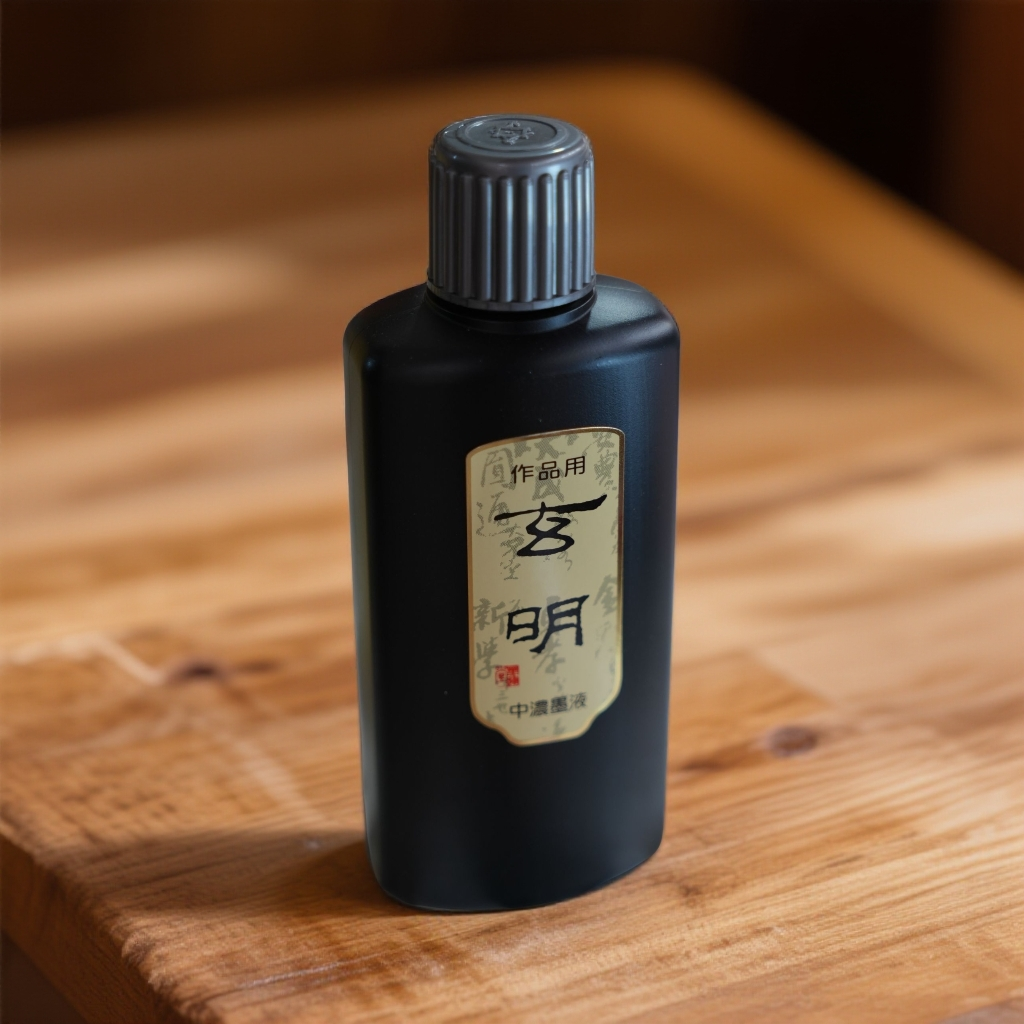 200ml玄明超浓进口油烟墨汁书法国画专用小楷创作高端墨液