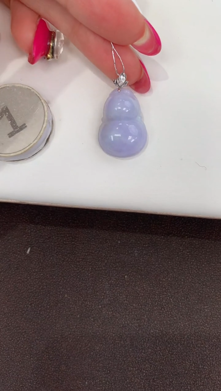 颈饰18K金镶嵌翡翠天然缅甸a货翡翠(多样性发其一