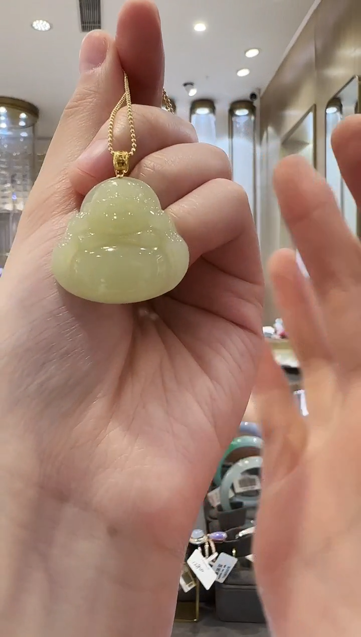 和田玉18K金镶嵌颈饰38多样发一