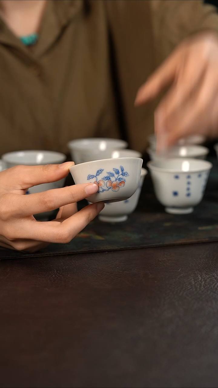 杯聚澜堂三多小鸡缸杯