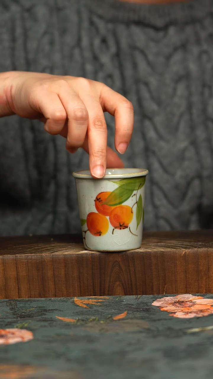 杯釉下彩手工手绘同款陶器