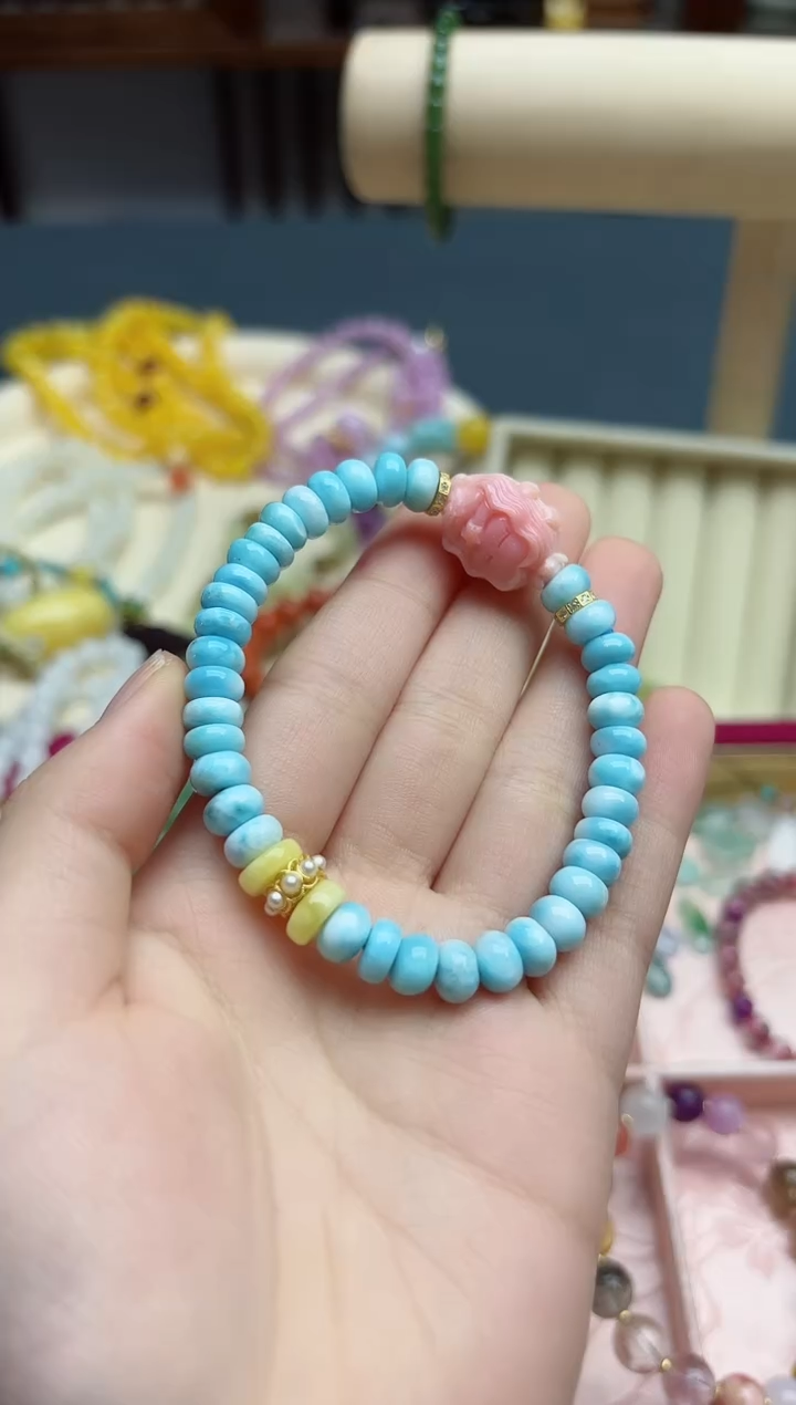 【闪购商品】针钠钙石（海纹石）手串未镶嵌海纹石手串*1 XZYW