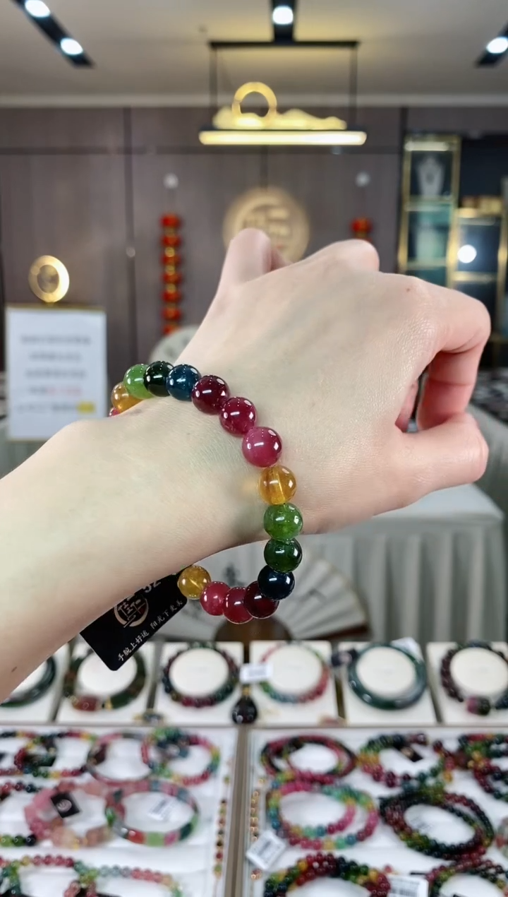 【闪购商品】碧玺单圈手串9mm+未镶嵌（多样性发一条）hon