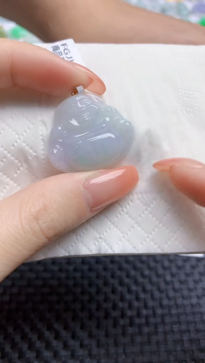 【闪购商品】翡翠颈饰18K金镶嵌天然翡翠A货