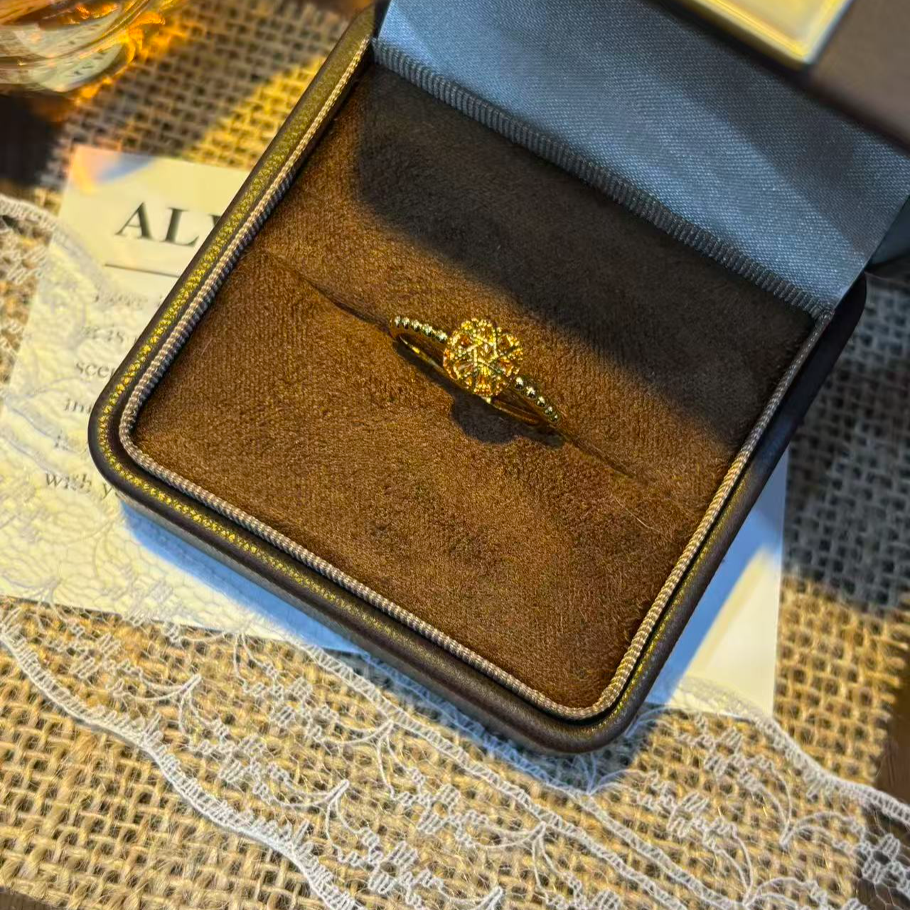 铜合金戒指 DAJIEJIE大姐姐 爆闪方糖戒指开口