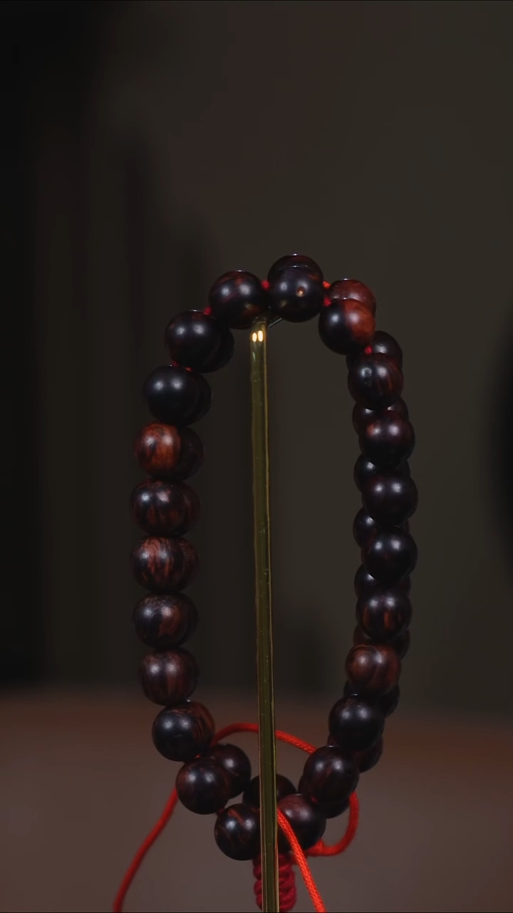 黄花梨/降香黄檀手串/手链SG033 海南红降10mm单圈手持 微瑕