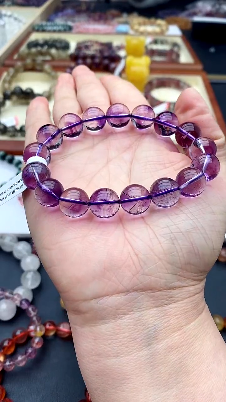 【闪购商品】水晶手链未镶嵌紫超七