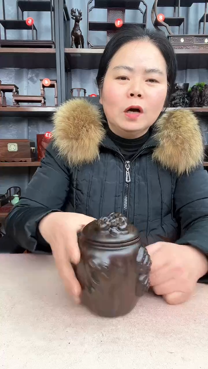 【闪购商品】乌木类端景台604小李红木工艺品