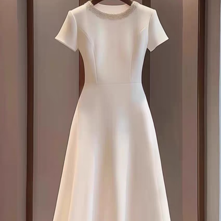 【编码27】时尚英伦风夏季短袖女连衣裙