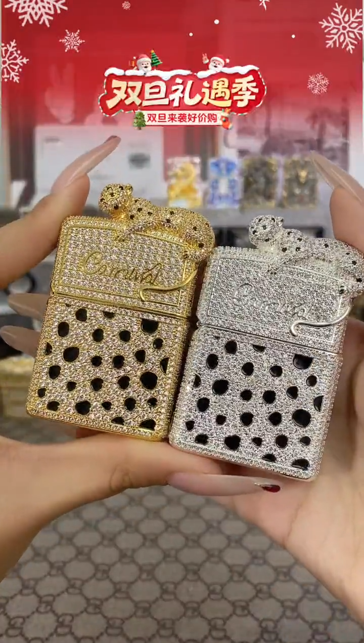 镜面金钱豹zippo