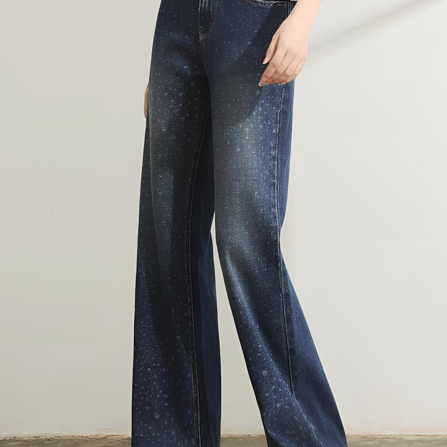 【直播链接，非图片款】精品牛仔阔腿直筒微喇加绒尾货，微瑕介意勿拍