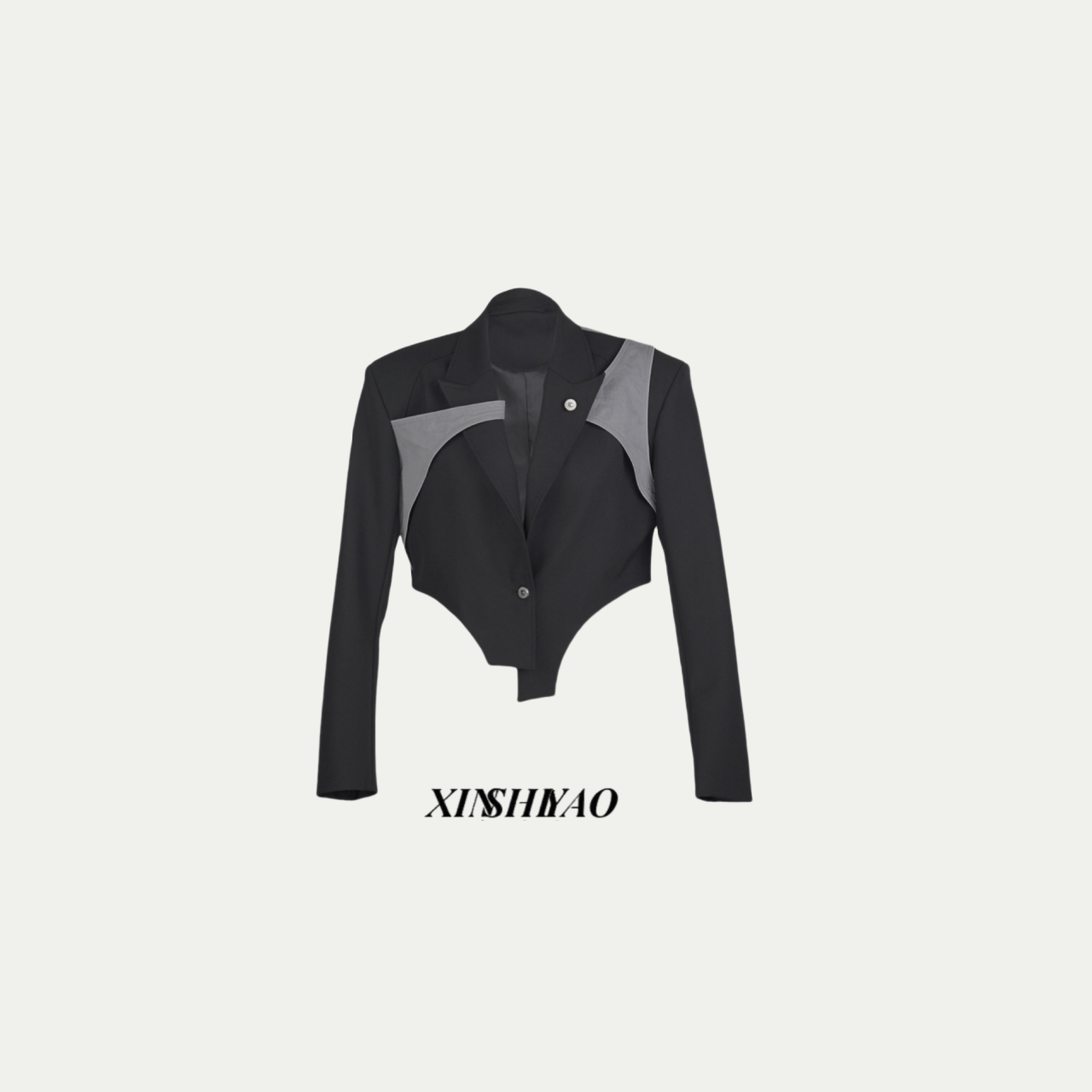 code拼色运动短西装  