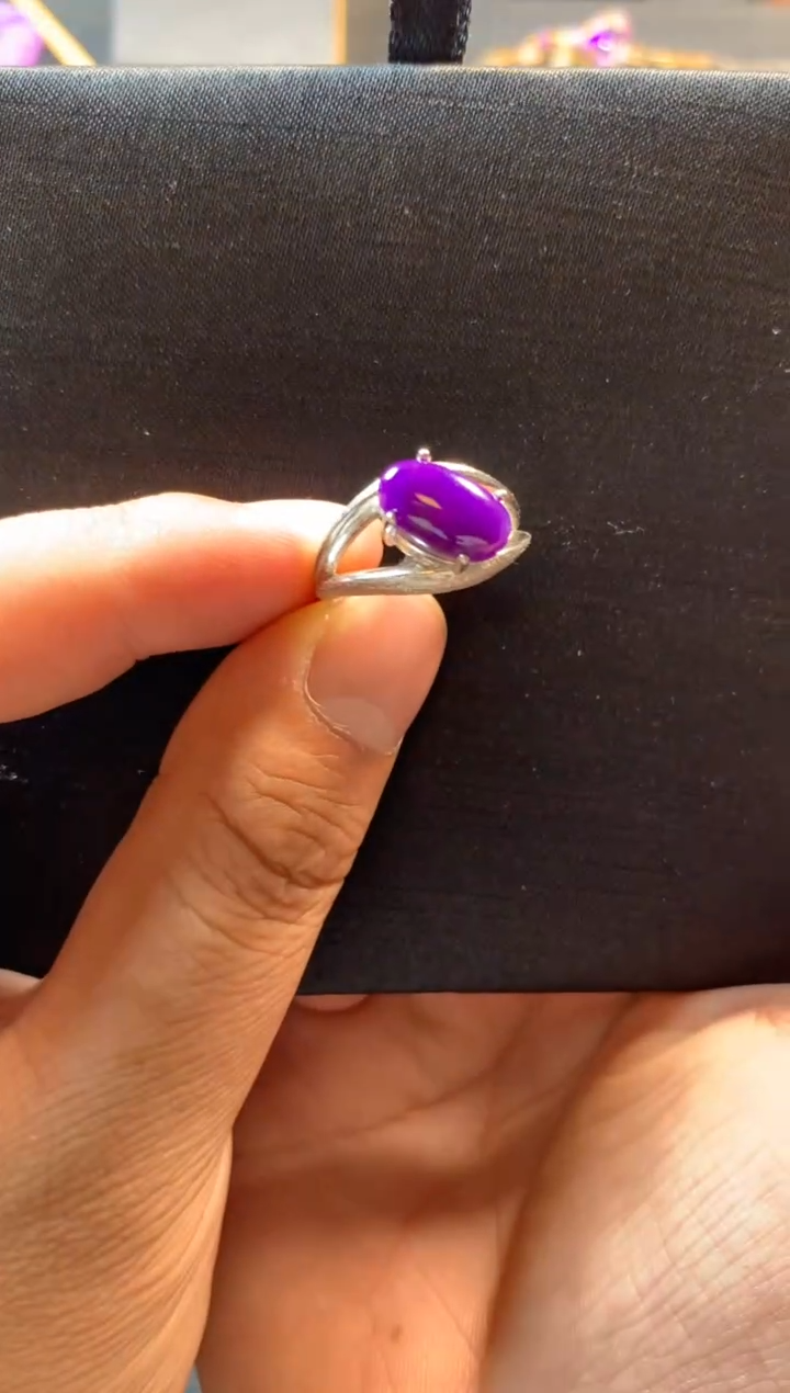 银S925镶嵌苏纪石（舒俱来）戒指舒俱来