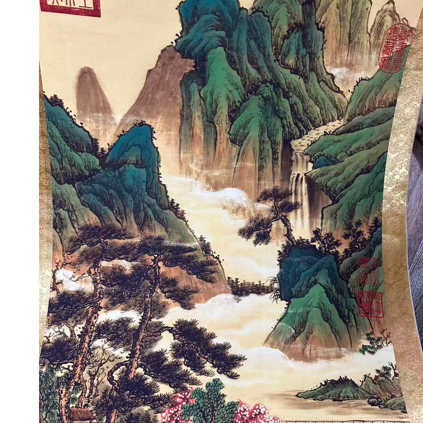 精美青绿山水装饰画122挂轴