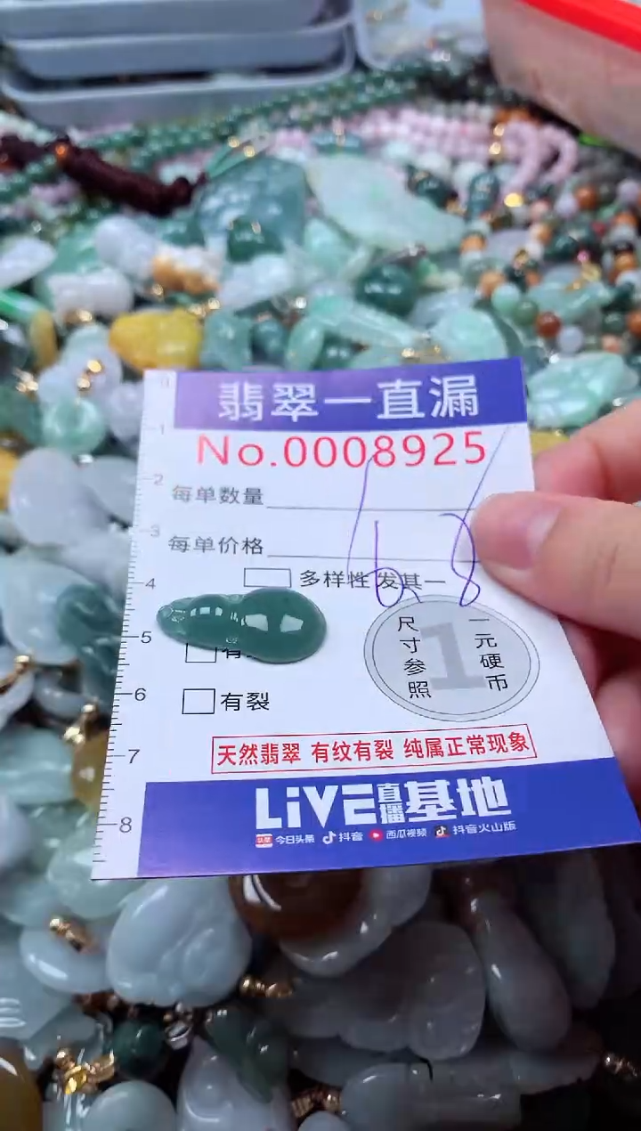 翡翠未镶嵌吊坠(不含链)8925