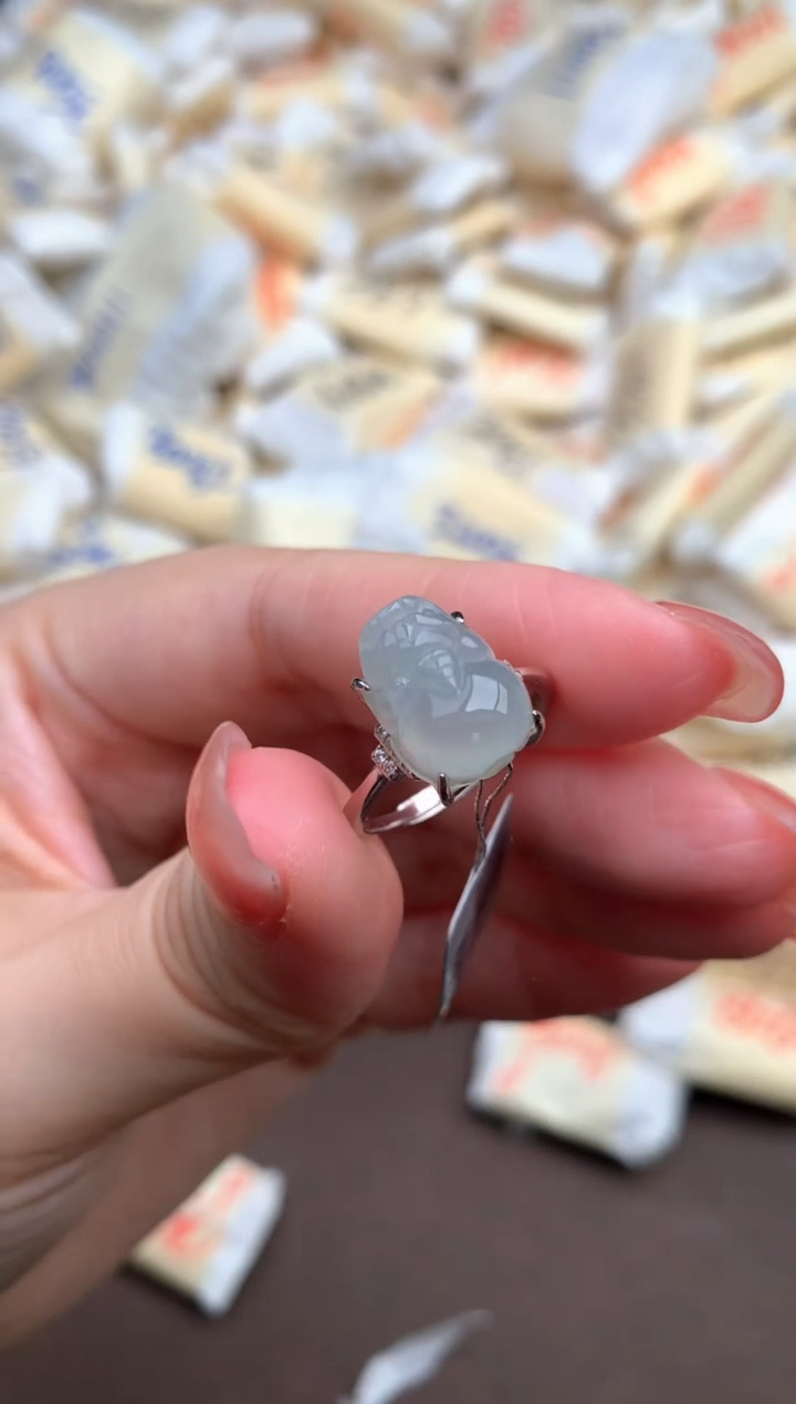 【闪购商品】翡翠戒指银S925镶嵌 —