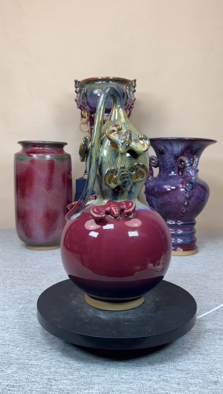 摆件陶神垕钧瓷收藏工艺品