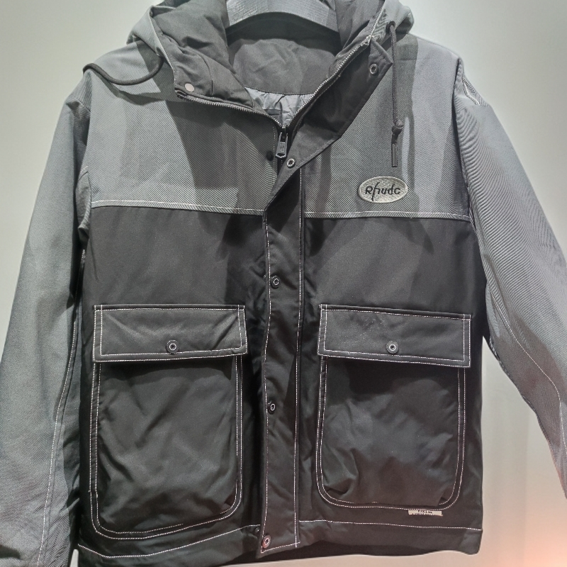 高端专享冬款外套黑色男士时尚休闲冬季连帽