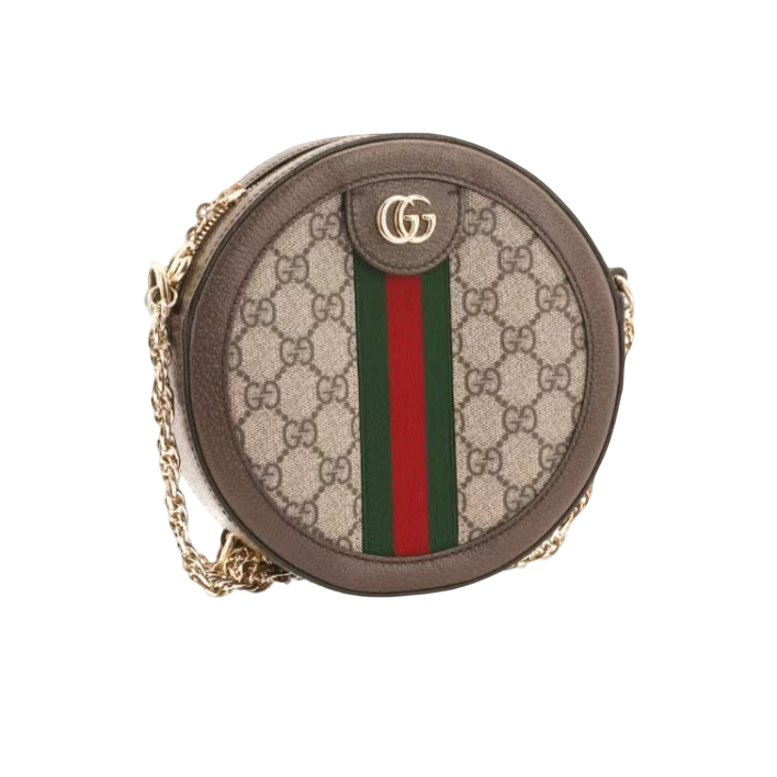 99新 GUCCI/古驰 经典牛皮圆饼包单肩包潮流女包 hn860