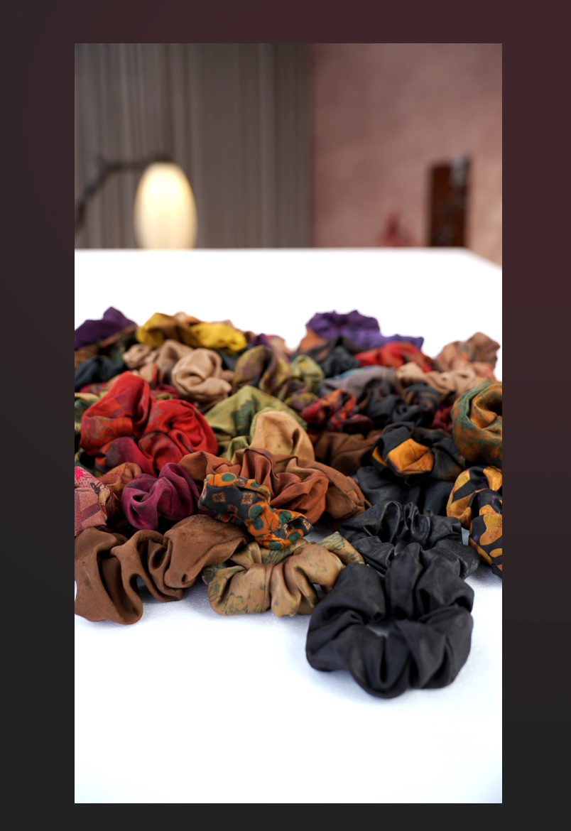 莨木与纱-香云纱发圈（颜色随机发）