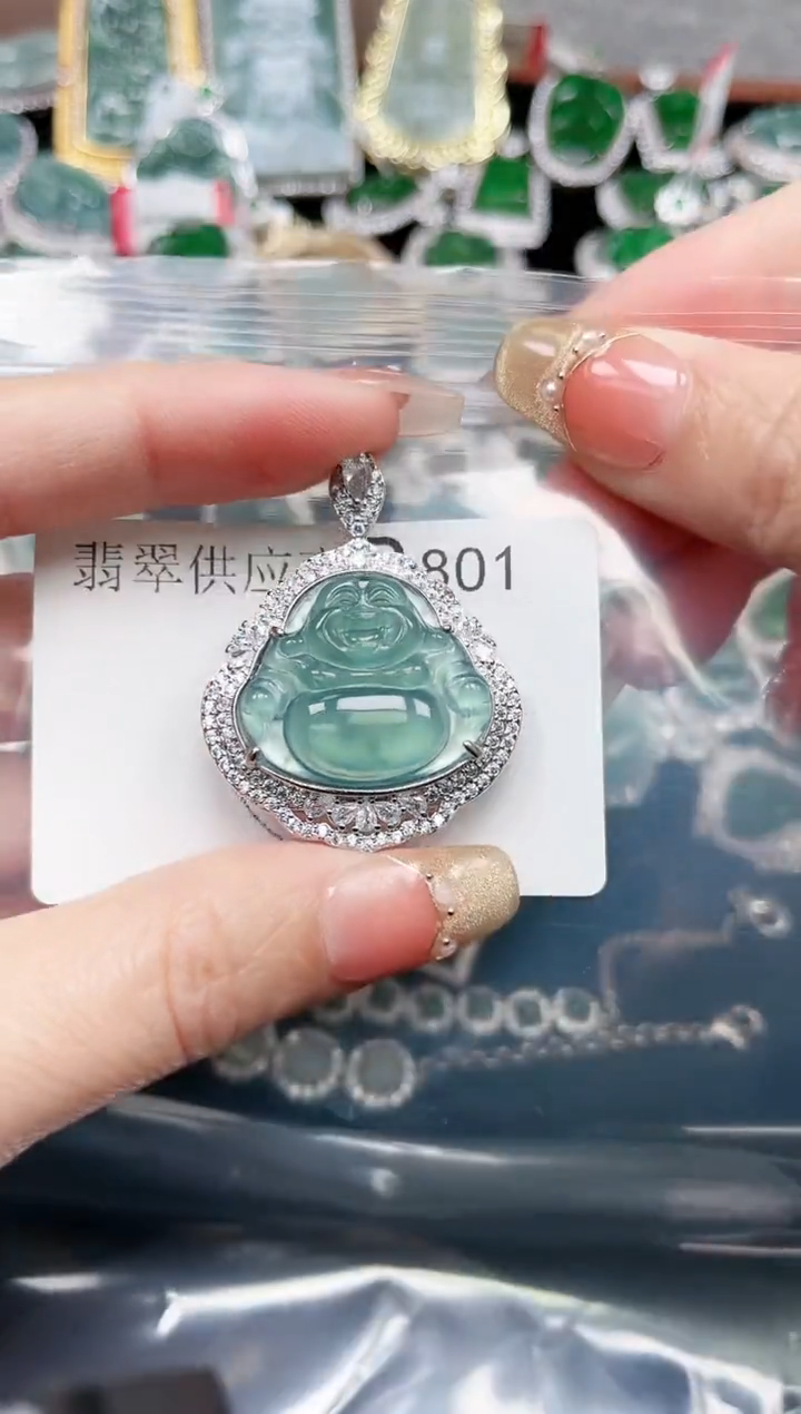 【闪购商品】翡翠颈饰未镶嵌801赠皮绳