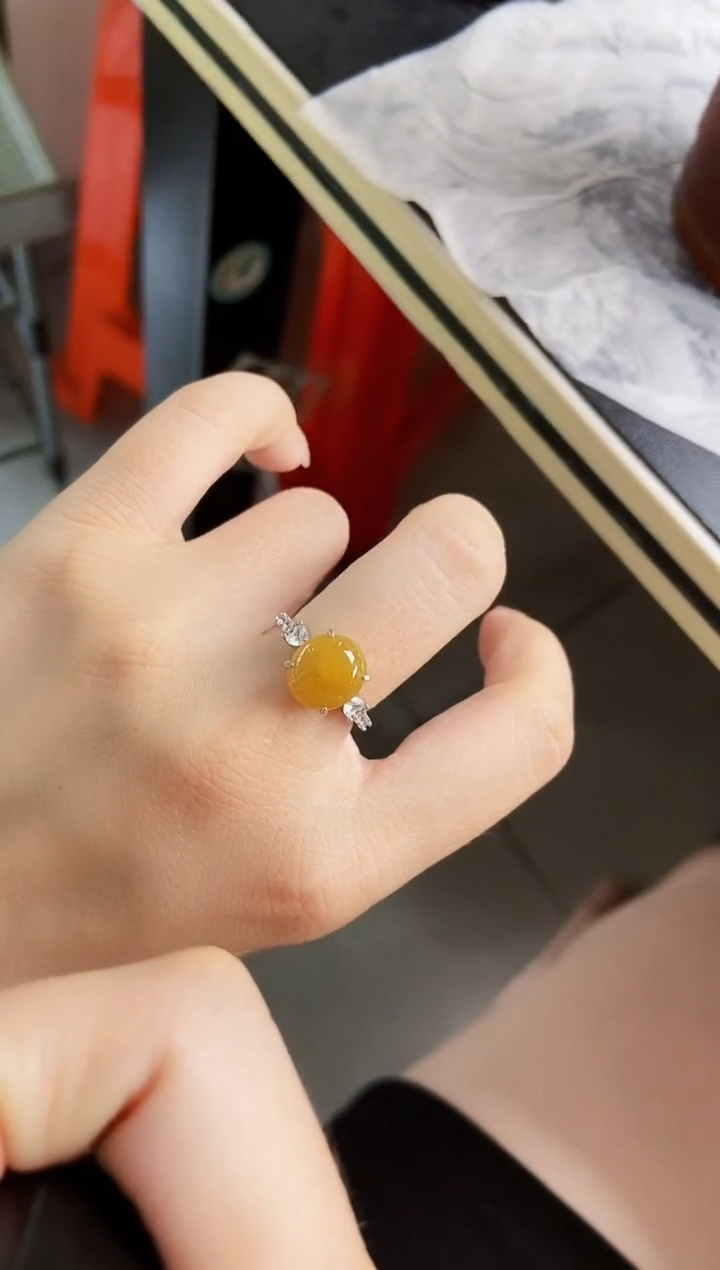 翡翠戒指银S925镶嵌21