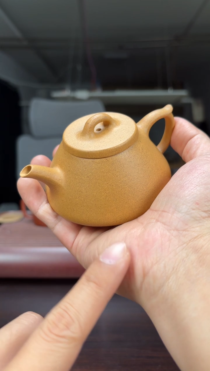 茶壶紫砂原矿段泥石瓢140毫升