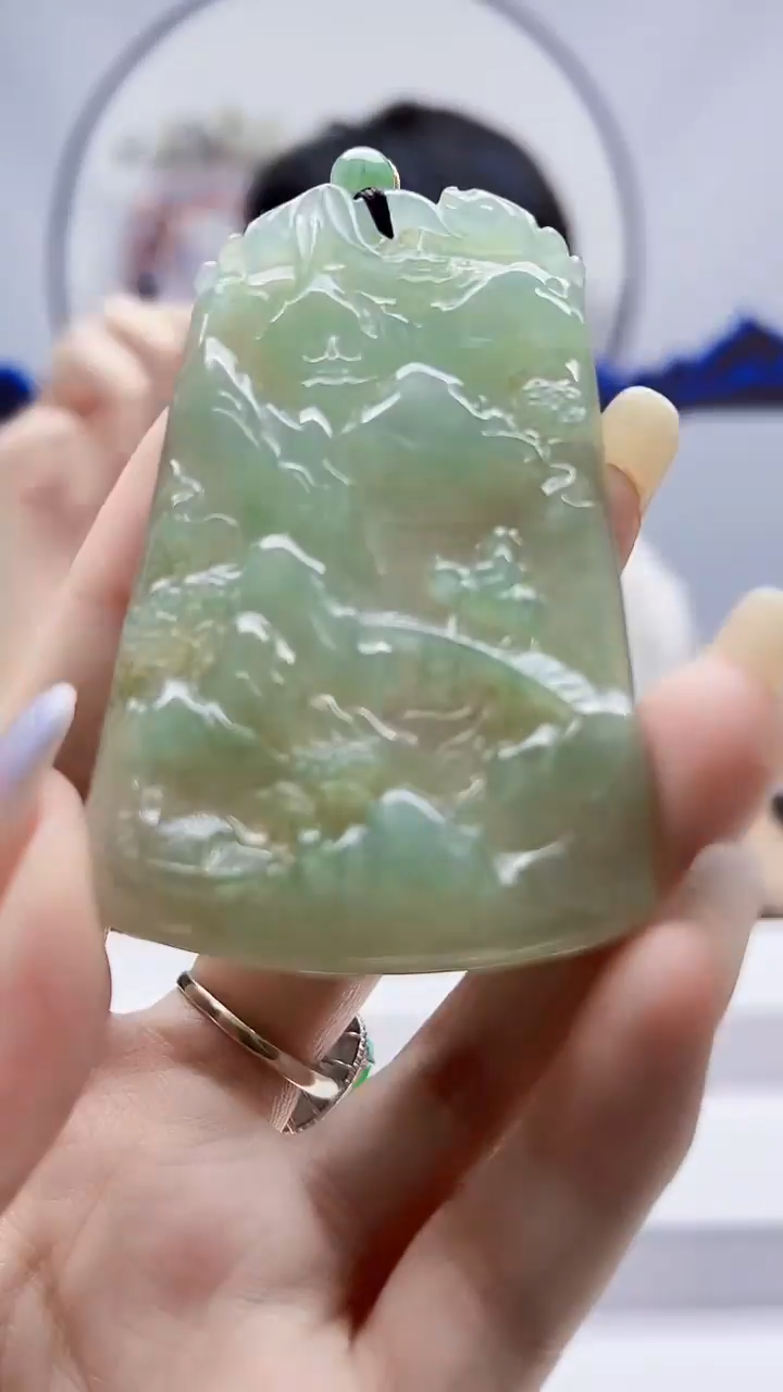 未镶嵌定制翡翠毛货-挂件39