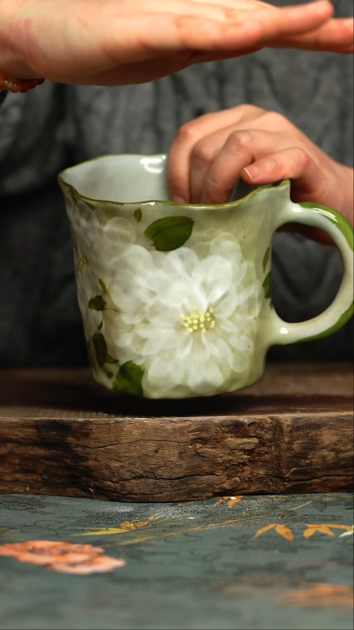 【闪购商品】杯釉下彩手工手绘同款陶器