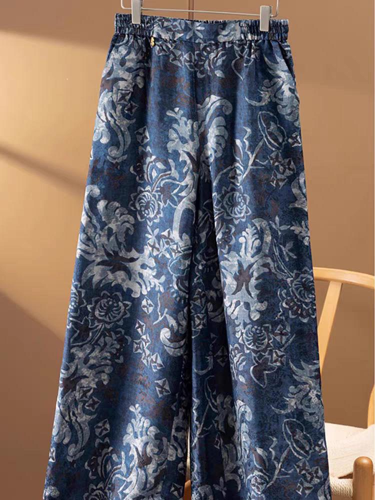 2025新款夏季高腰休闲裤宽松纯色直筒显瘦垂感夏休闲宽松长裤6201