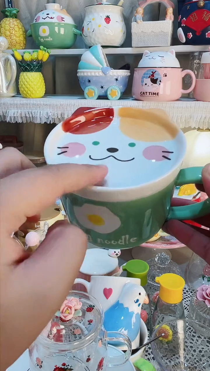【闪购商品】瓷片厨猫水杯 质量好发货快放心拍