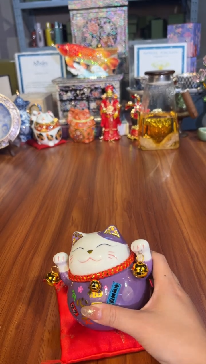 224小紫招财猫       