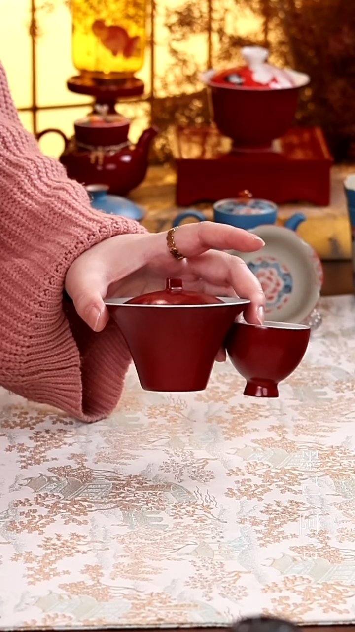 孤品微瑕一碗一杯                        