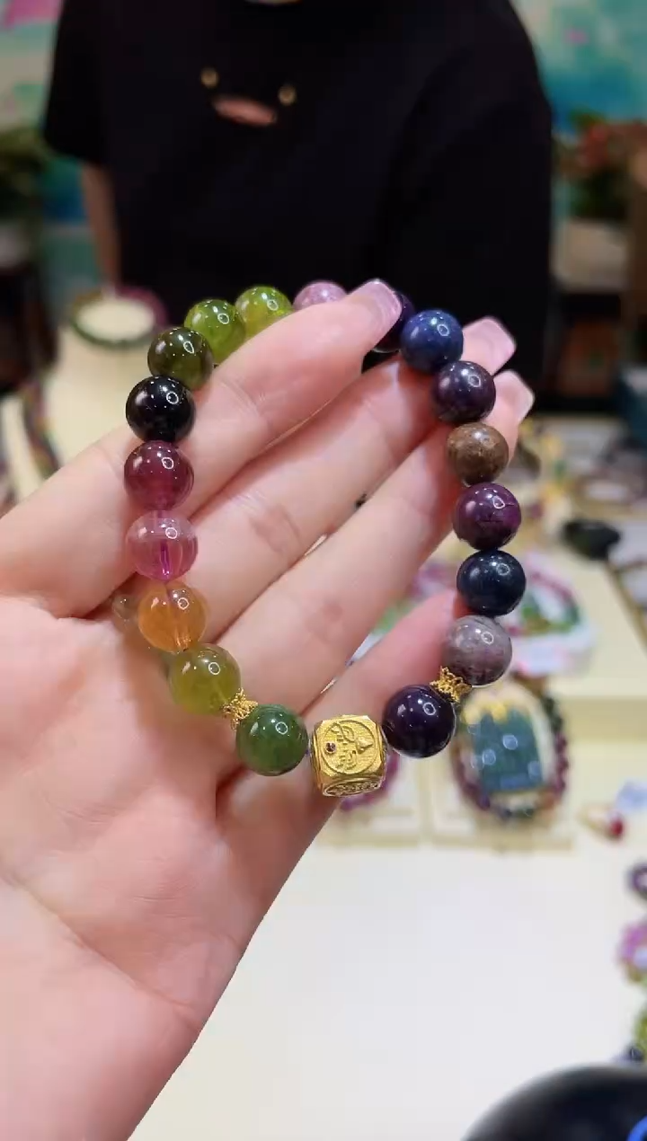 【闪购商品】碧玺手链18K金镶嵌@@ZY30505029