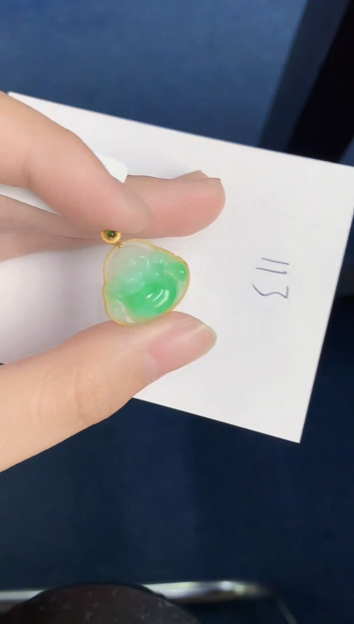 【闪购商品】翡翠颈饰18K金镶嵌000000000