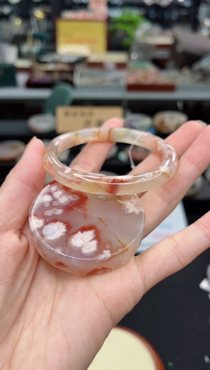 【闪购商品】石英质玉手镯未镶嵌56圈口（赠品镯心）6508060