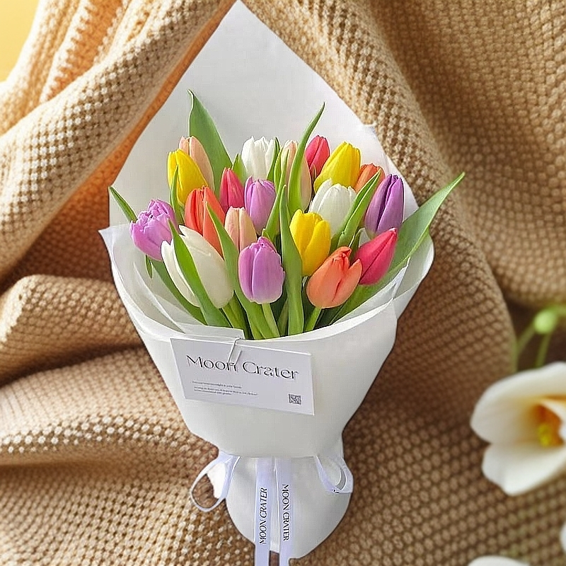 ❤女神节鲜花【郁金香花束此款一单包邮】北京天津河北济南生活鲜花次日达