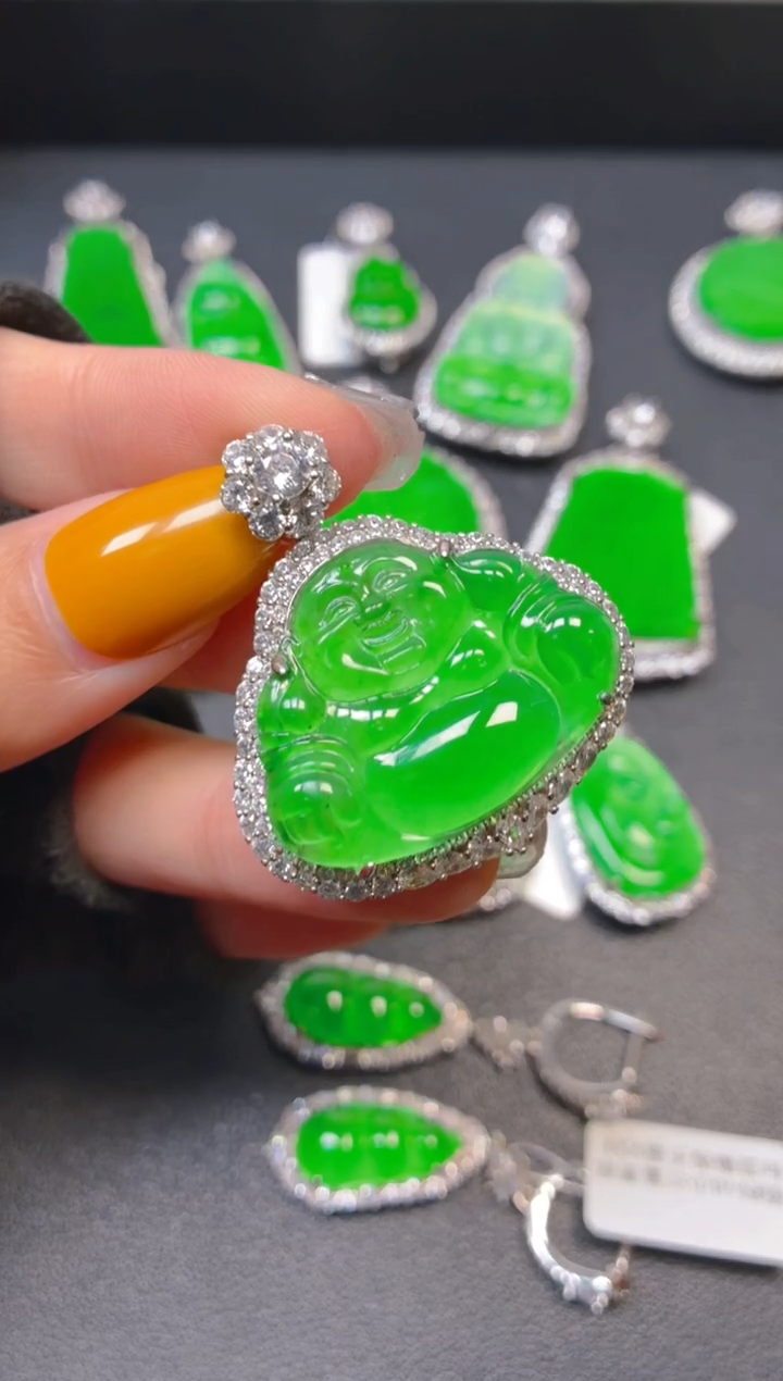 吊坠(不含链)银S925镶嵌翡翠1