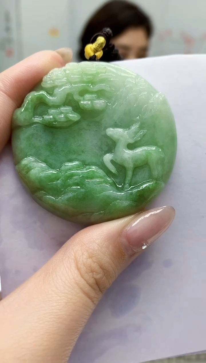 【闪购商品】定制翡翠未镶嵌4829jw-毛货挂件81