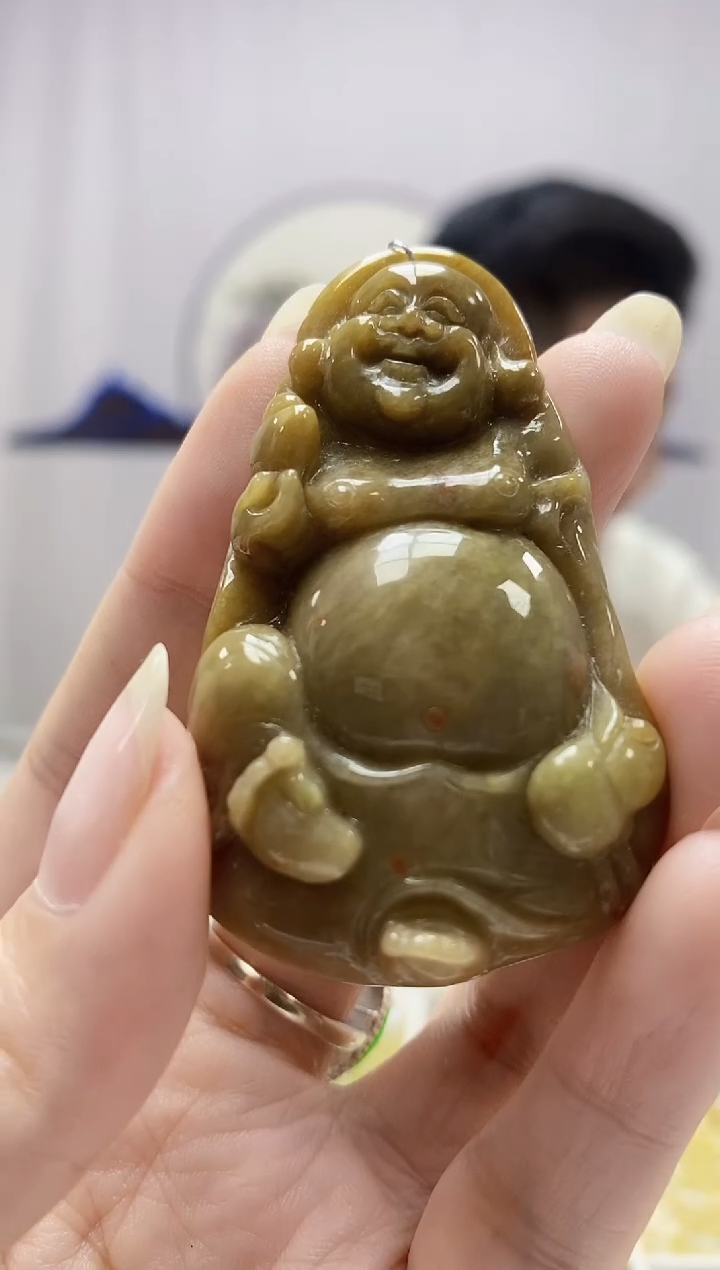 定制翡翠未镶嵌4917DD-毛货挂件42