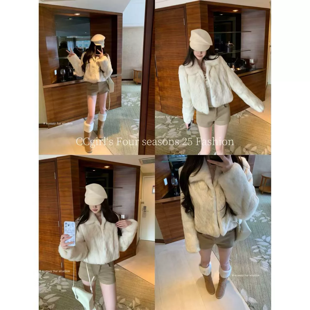 【甜野家】25 ''富人区''短款兔毛皮毛一体