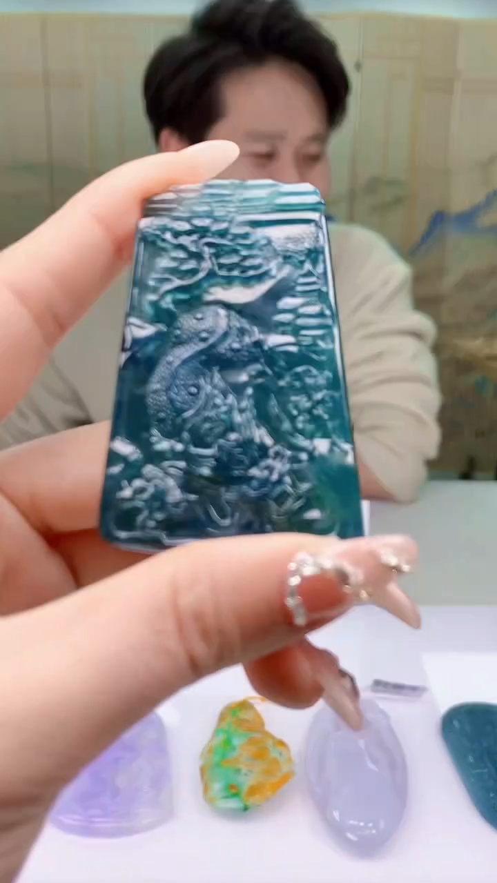 【闪购商品】定制翡翠未镶嵌1502ty-毛货挂件116