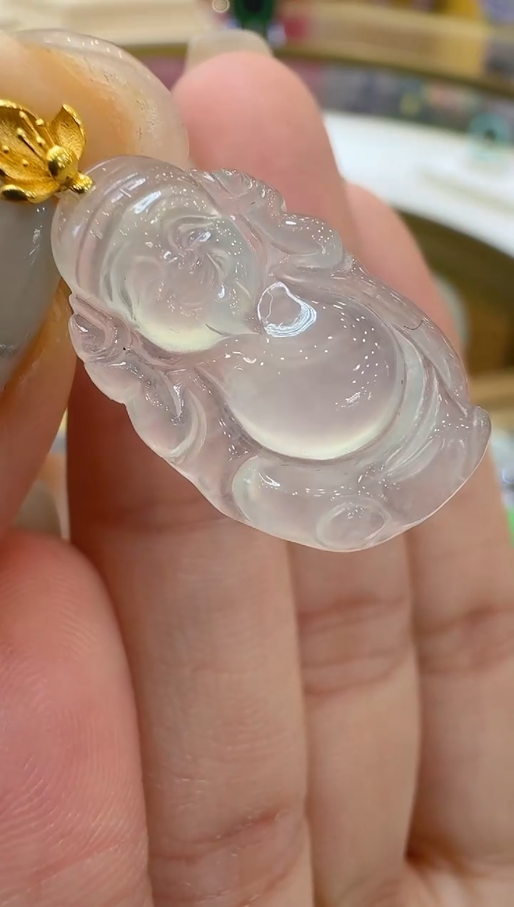 翡翠18K金镶嵌吊坠(不含链)多样性团购发一件