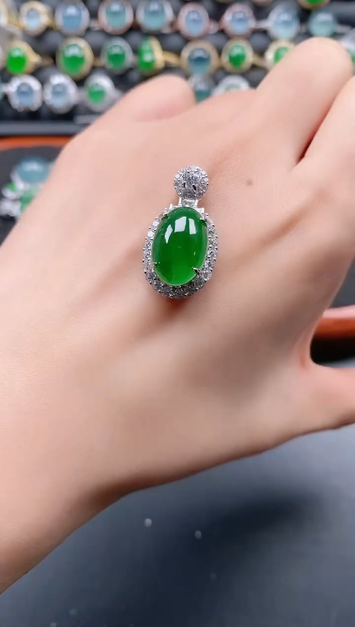 银S925镶嵌戒指翡翠1111