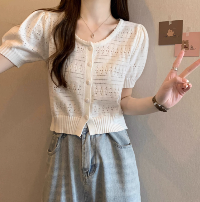 维001到200 P 默认瑕疵 短袖针织开衫上衣女