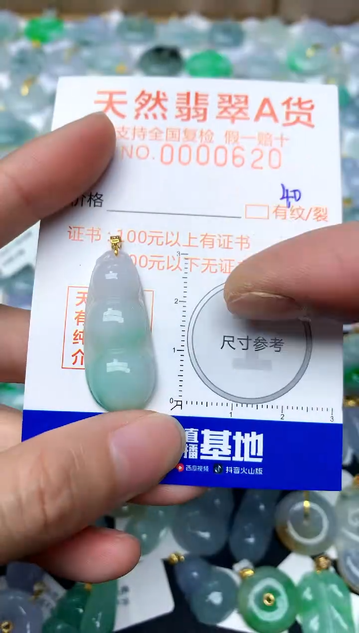 【闪购商品】翡翠颈饰18K金镶嵌40天然A货翡翠