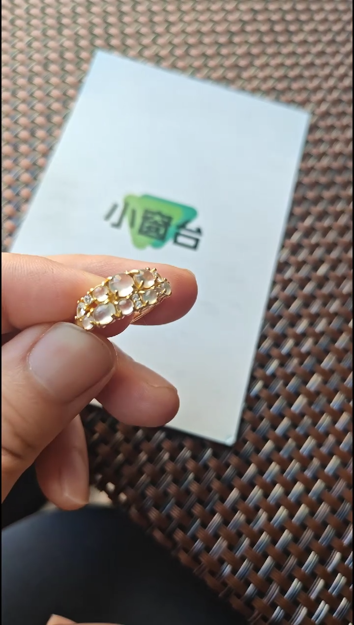 【闪购商品】翡翠戒指银S925镶嵌翡翠戒指S925银镶嵌
