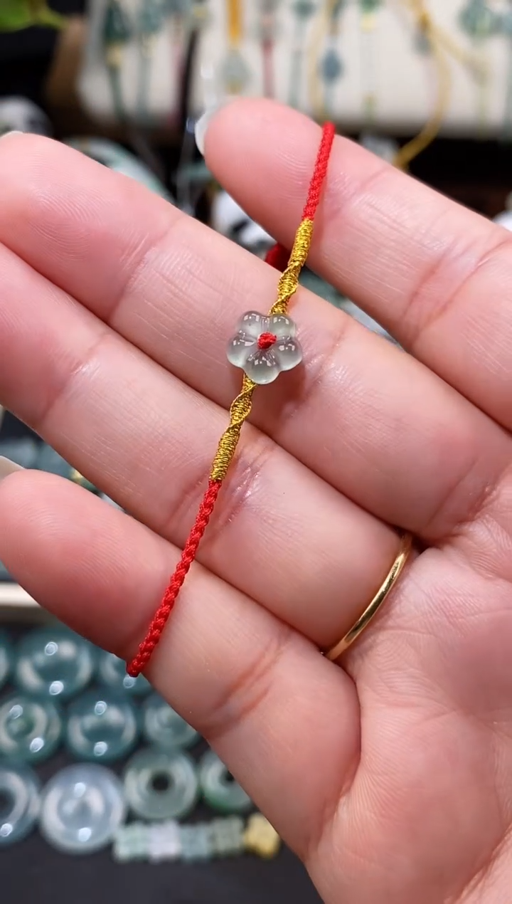 散珠翡翠小花裸石